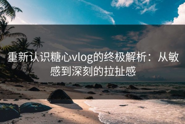 重新认识糖心vlog的终极解析：从敏感到深刻的拉扯感