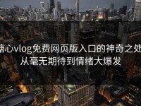 糖心vlog免费网页版入口的神奇之处：从毫无期待到情绪大爆发