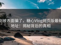 别被表面骗了，糖心Vlog网页版最新地址：揭秘背后的真相