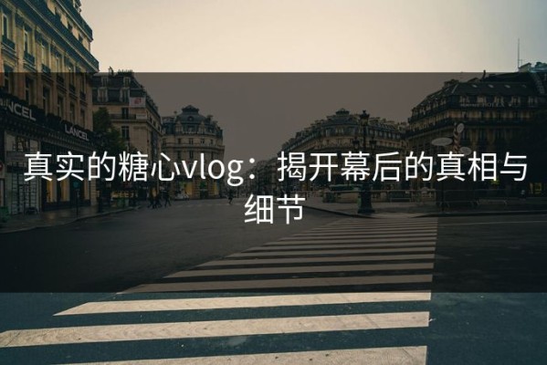 真实的糖心vlog：揭开幕后的真相与细节