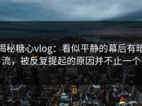 揭秘糖心vlog：看似平静的幕后有暗流，被反复提起的原因并不止一个