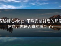探秘糖心vlog：下载安装背后的那层信息，你是否真的看到了？