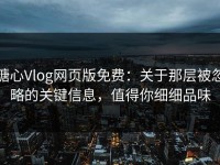 糖心Vlog网页版免费：关于那层被忽略的关键信息，值得你细细品味