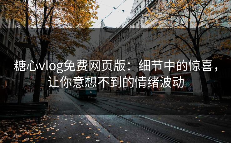 糖心vlog免费网页版：细节中的惊喜，让你意想不到的情绪波动