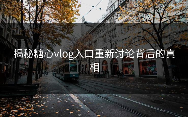 揭秘糖心vlog入口重新讨论背后的真相