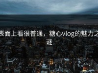 表面上看很普通，糖心vlog的魅力之谜