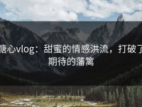 糖心vlog：甜蜜的情感洪流，打破了期待的藩篱