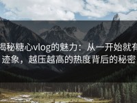 揭秘糖心vlog的魅力：从一开始就有迹象，越压越高的热度背后的秘密