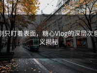 别只盯着表面，糖心Vlog的深层次意义揭秘