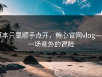 原本只是顺手点开，糖心官网vlog——一场意外的冒险