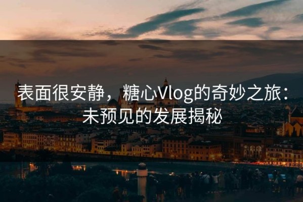 表面很安静，糖心Vlog的奇妙之旅：未预见的发展揭秘