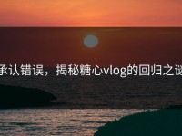 承认错误，揭秘糖心vlog的回归之谜