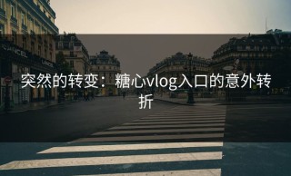 突然的转变：糖心vlog入口的意外转折