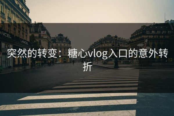 突然的转变：糖心vlog入口的意外转折