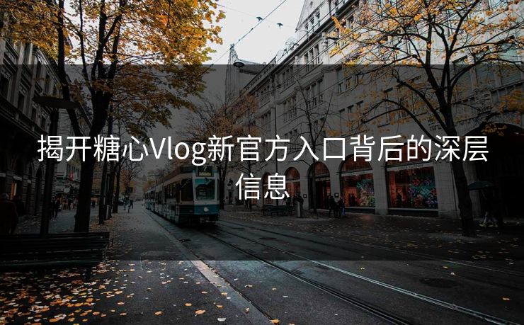 揭开糖心Vlog新官方入口背后的深层信息