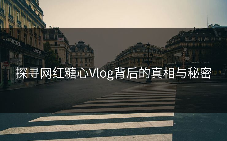 探寻网红糖心Vlog背后的真相与秘密