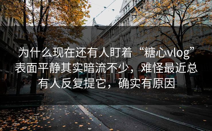 为什么现在还有人盯着“糖心vlog”表面平静其实暗流不少，难怪最近总有人反复提它，确实有原因