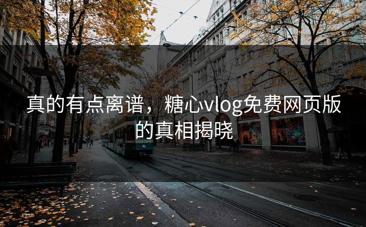 真的有点离谱，糖心vlog免费网页版的真相揭晓